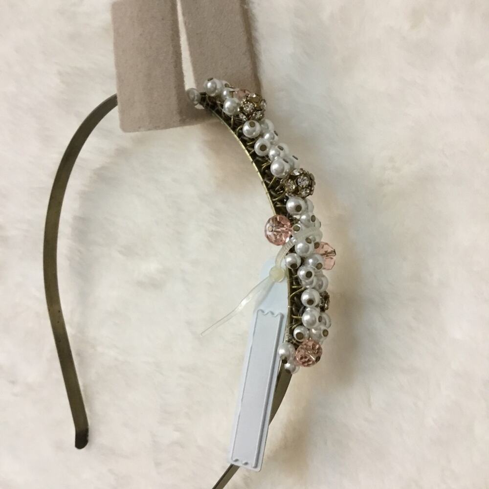 Pink & White Beaded Headband - Picture 8 of 8